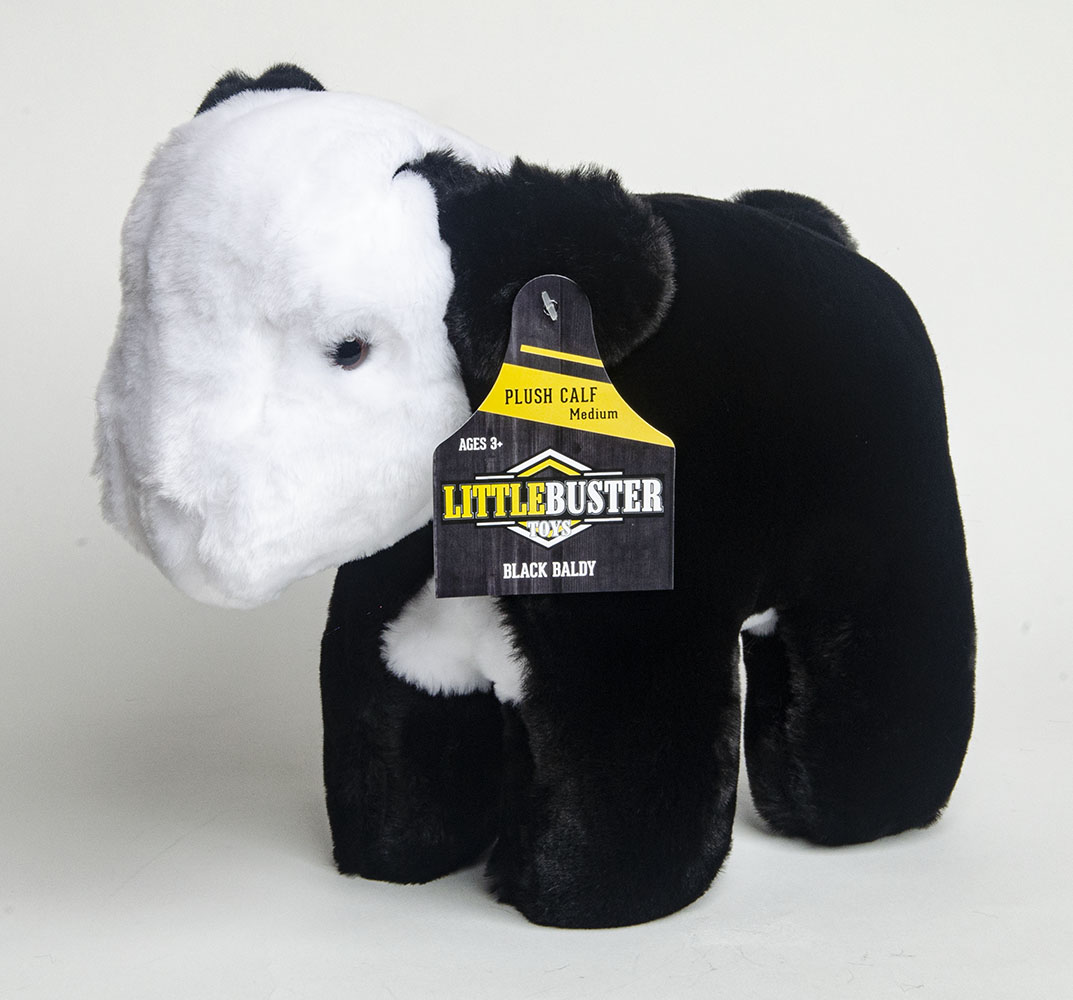Medium Plush Calf Black Baldy Little Buster Toys