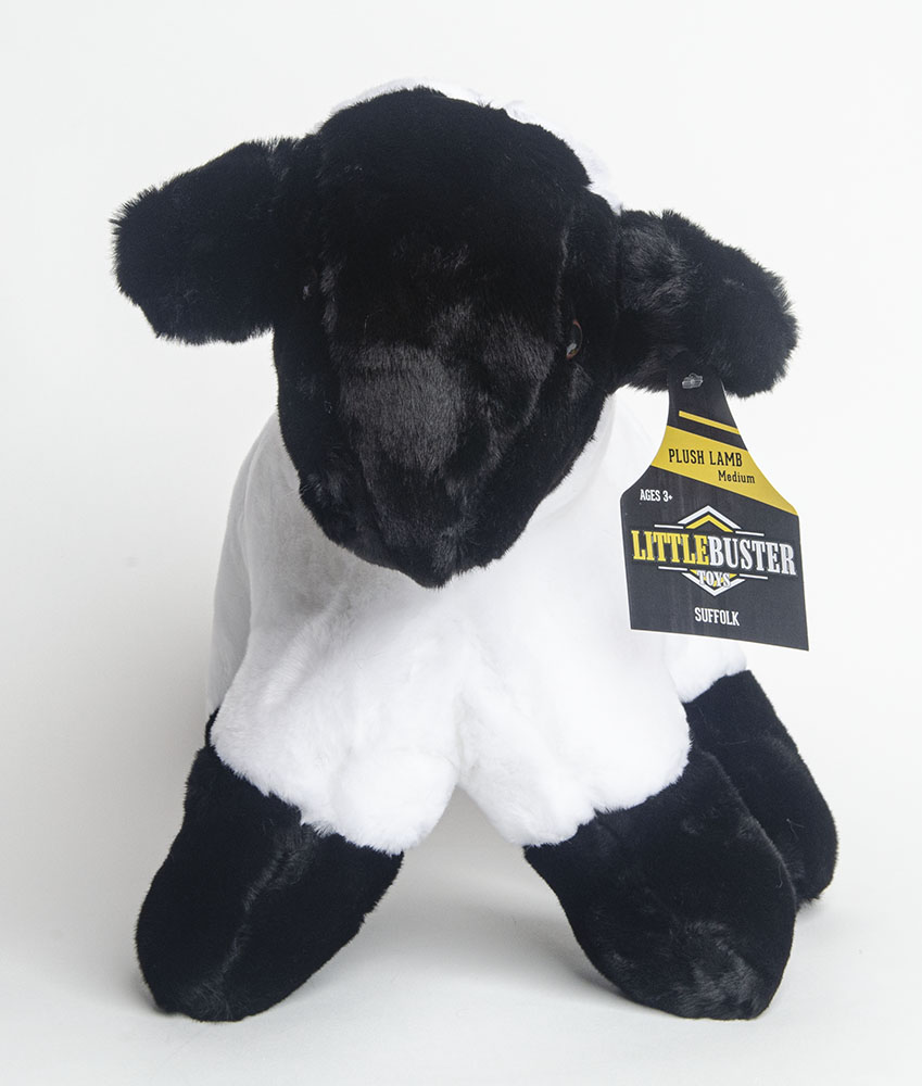 Medium Plush Lamb Suffolk Black/White Little Buster Toys