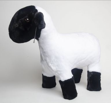Large Plush Lamb Suffolk Black/White